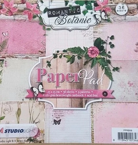 Bloc De Papier Pour Scrapbooking 6x6 Romantique Botanique Rose - Photo 1/1