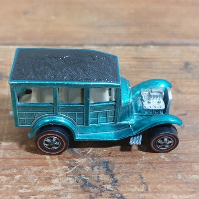 Hot Wheels Redline Classic 31 Ford Woody in Aqua Textur Dach 