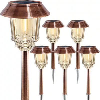 Solar Pathway Lights Outdoor - Solar Garden Lights, Solar Lights Outdoor (6-Pack