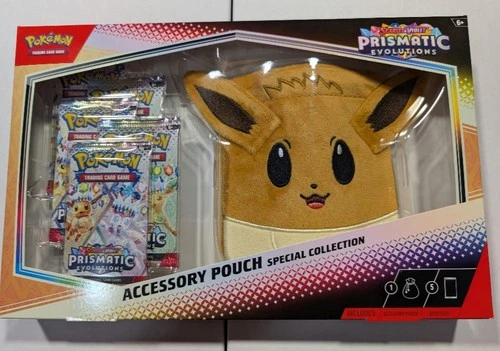 3x Pokemon TCG Prismatic Evolutions Accessory Pouch Special Collection Sealed