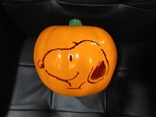Peanuts Worldwide Carved Snoopy Light Up Halloween Pumpkin Working Plug In Elec