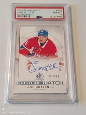 2024-25 Upper Deck SP Authentic Lane Hutson Auto RC Future Watch #/999 PSA 8
