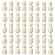 100 Pack Wood Peg 1.5 Inch Girl-Shape Unfinished Bodies Figures for Craft