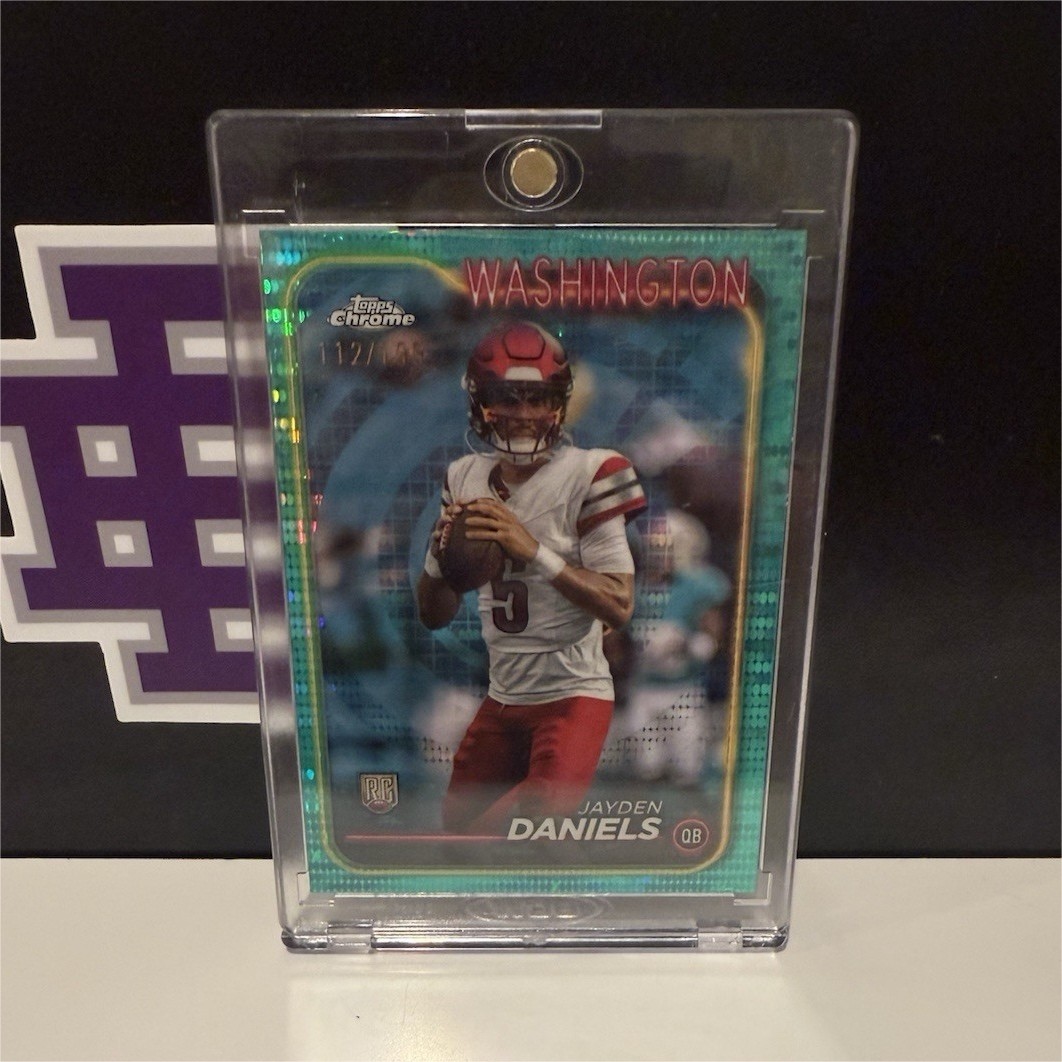 2024 Topps Chrome Jayden Daniels Aqua Rookie #201 /199 Washington Commanders