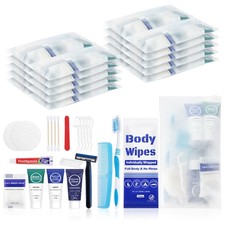 Travel Hygiene Kit Personal Toiletries Bulk, Disposable Homeless Care Blue