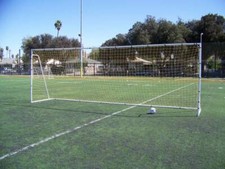 PASS 18.5 X 6.5 Ft. Regulation Youth Steel Soccer Goal. Heavy Duty Frame Net