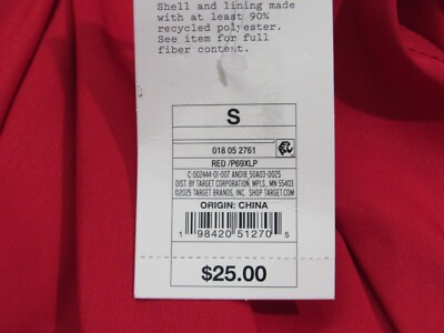 A New Day Women's Bubble Hem Mini Skirt Midweight Woven A-Line Red