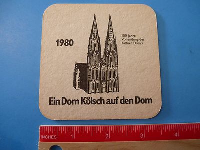 Beer Coaster: DOM Kolsch Brewed at Erzquell Brauerei Bielstein Haas & Co GERMANY
