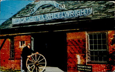 CE8337 blacksmith and wheel wright s shop shelburne museum types