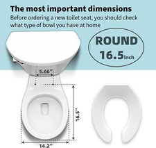 Commercial Heavy Duty Open Front Toilet Seat Without Cover, Thickened Material,