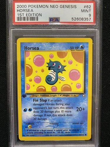 Horsea (1st Edition) graded PSA 9 for sale on eBay