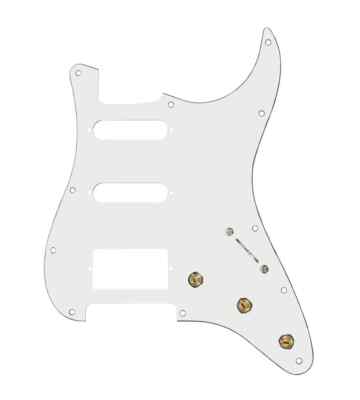 920D Custom 5 Way Pre-Wired HSS Strat Pickguard w/ Blender Pot - Parchment