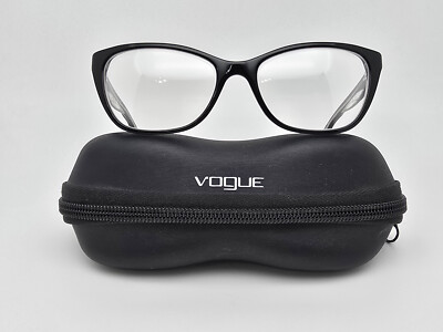 Vogue VO2961 W827 Black Cat Eye Eyeglasses Frame w/ Flexhinge and Case 53-17-135