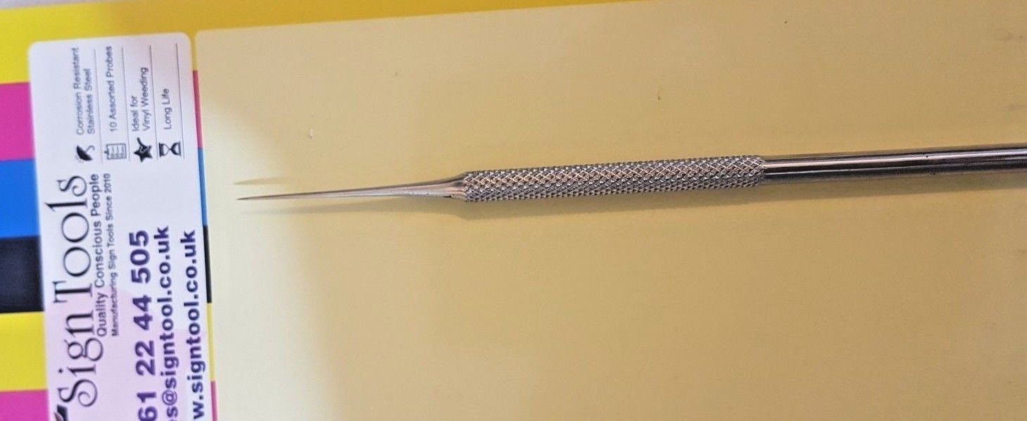 1 x Straight Hooked Weeding Tool Sign Making TShirt Weeder Piercing