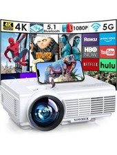 Projector with 5G WiFi Bluetooth Projector