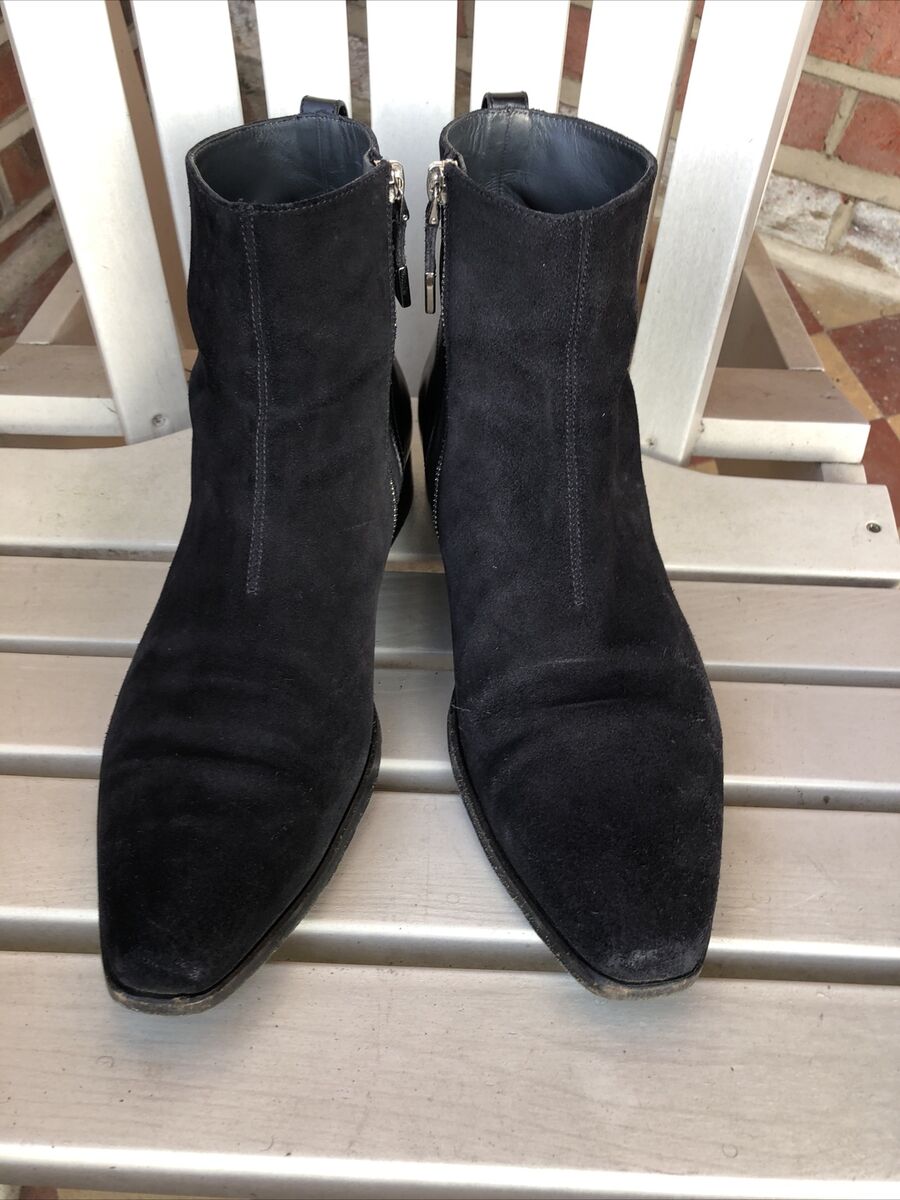Dior Homme Zip Chelsea Ankle Boots 16EBM Suede with Leather Dior Homme Zip Chelsea Ankle Boots 16EBM Suede with Leather