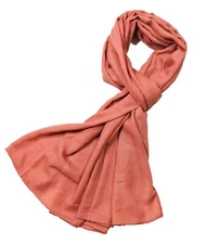 Unisex Cotton Linen Scarves for Men and Women Solid-BrickRed