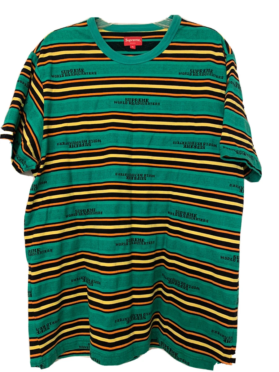 Supreme bar stripe tee black 2025