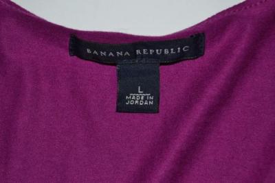 Chemisier Femme Banana Republic Violet Taille L - 100% Coton Manches Longues - Occasion Très Bon état