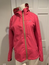 Koppen Polyester Spandex Pink Full Zip Hooded Pocket Jacket Size L