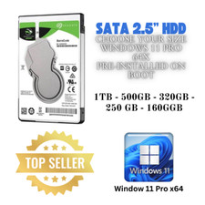 HDD 2.5" SATA Hard Drive for Laptop with Windows 11 pro 64 Pro Pre-installed