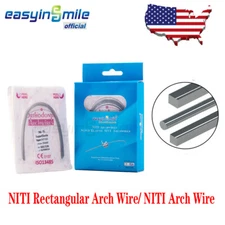 Easyinsmlie Orthodontic Arch Wire Dental Brackets NITI Rectangular/Round Wires