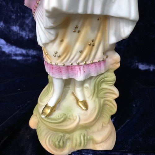 Paulux Porcelain Gold Accents 13” Figurines Japan Man Woman 14th Century Couple - Picture 12 of 19