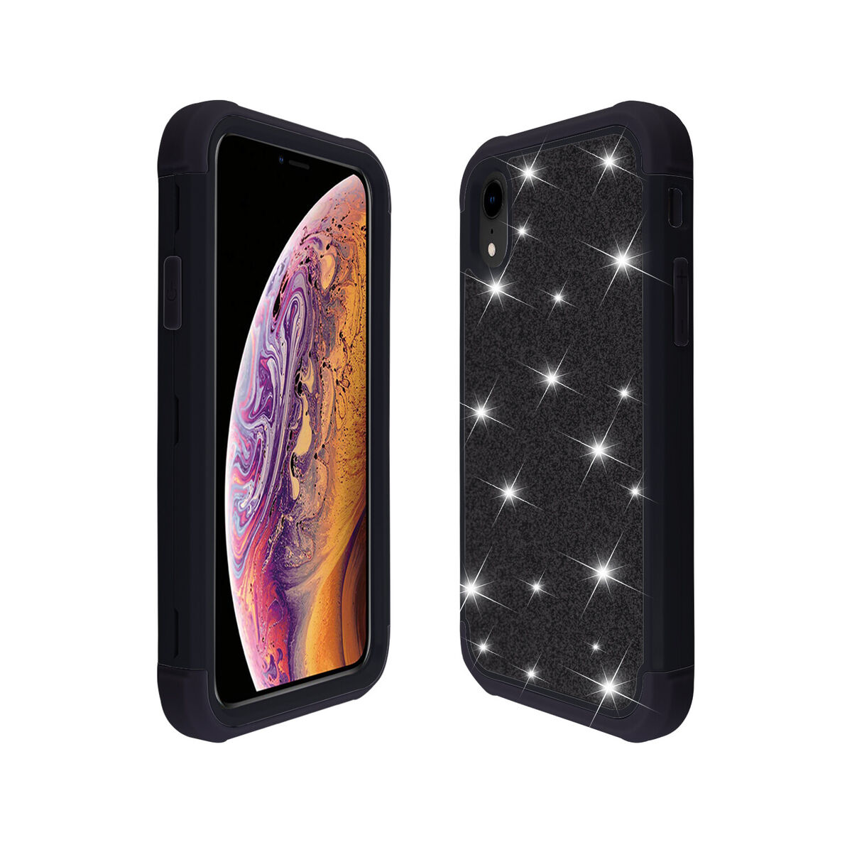 iPhone X XS XS MAX XR Case Glitter Sparkle Bling Hybrid Girl iPhone X XS XS MAX XR Case Glitter Sparkle Bling Hybrid Girl