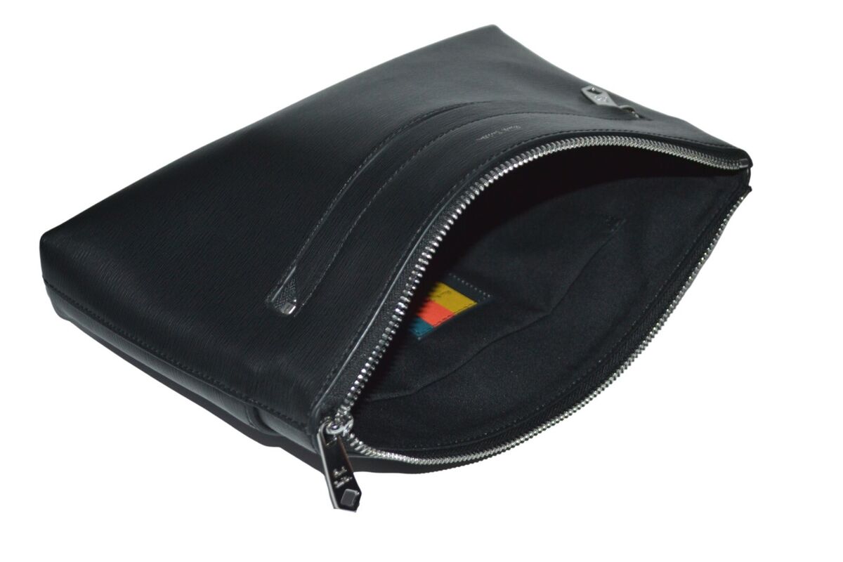 Paul Smith Mainline Black Leather Embossed Clutch Bag Mens Paul Smith Mainline Black Leather Embossed Clutch Bag Mens