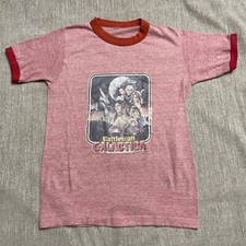 Vtg Battlestar Galactica 1978 Movie Pink Color Child T-Shirt Cute