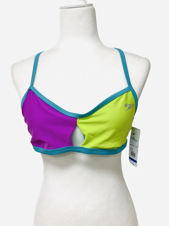 Nuevo con etiquetas Bikini Traje de baño Speedo para mujer Top Endurance Lite Lazo Espalda Sólido Talla XL Foto 4 de 4