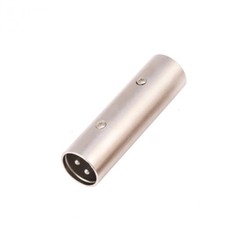 3-Pin XLR Male to Male M/M Coupler Gender Changer Audio Microphone Adapter