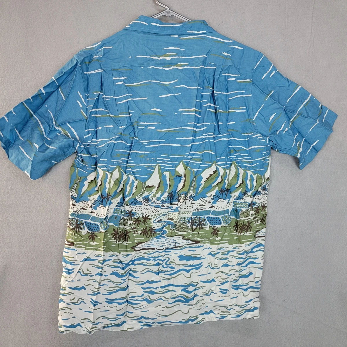 Patagonia Pataloha Limited Edition Hawaiian Shirt Mens X-Small Mako Blue