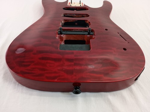 2019 Jackson JS34 Body Transparent Red Quilted Maple HSS Dinky - 第 5/17 張圖片