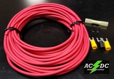 12 GA GAUGE 25 FT PRIMARY AUTO REMOTE POWER GROUND WIRE CABLE KIT RED