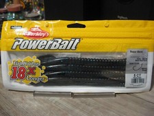 Berkley 12" Power Worms Soft Plastic Fishing Powerbait - Black Blue Fleck Color