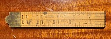 Vintage Stanley No 61 Folding Box Ruler Wood Brass 24" Made in USA Boxwood