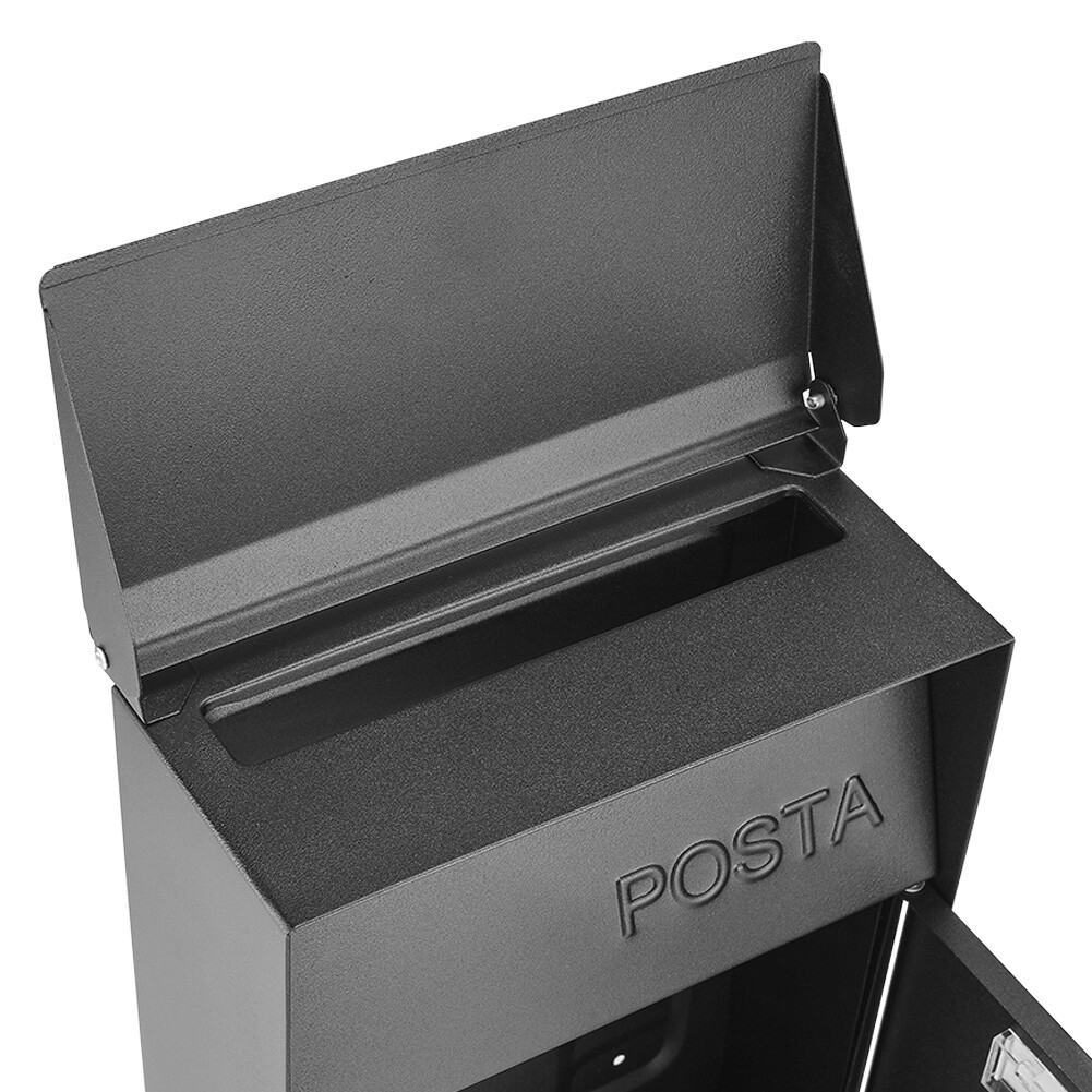 VINTAGE LARGE OUTDOOR LOCKABLE LETTER POST BOX MAILBOX WALL MOUNTED