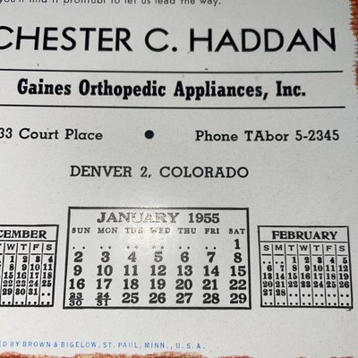 january-1955-calendar-chester-c-haddan-denver-colorado-advertisement-hillbilly-ebay