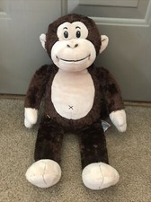 Build A Bear Brown Monkey X Belly Button 18" Plush BABW Stuffed Animal Plush