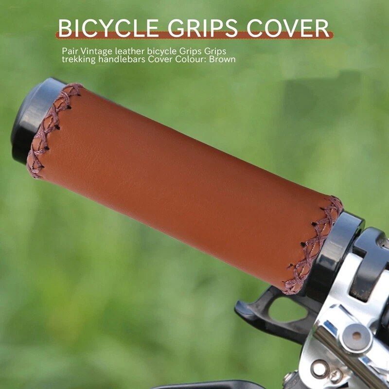 Leather bike store grips