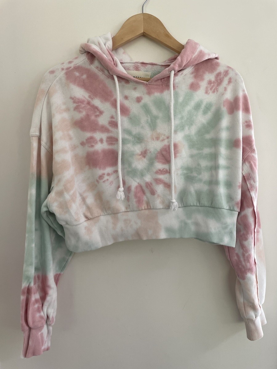Aeropostale Women's Warm Tie Dye Cropped Cotton Blend Pullover