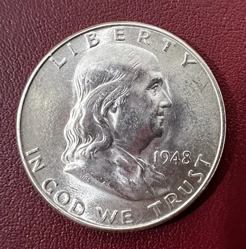 1948 D  FRANKLIN HALF DOLLAR - HIGH GRADE UNC COIN