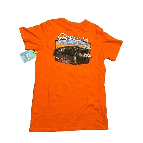NWT Youth Magellan Outdoors Stay Back Alligator Orange T-shirt -YouthXL - Picture 2 of 9