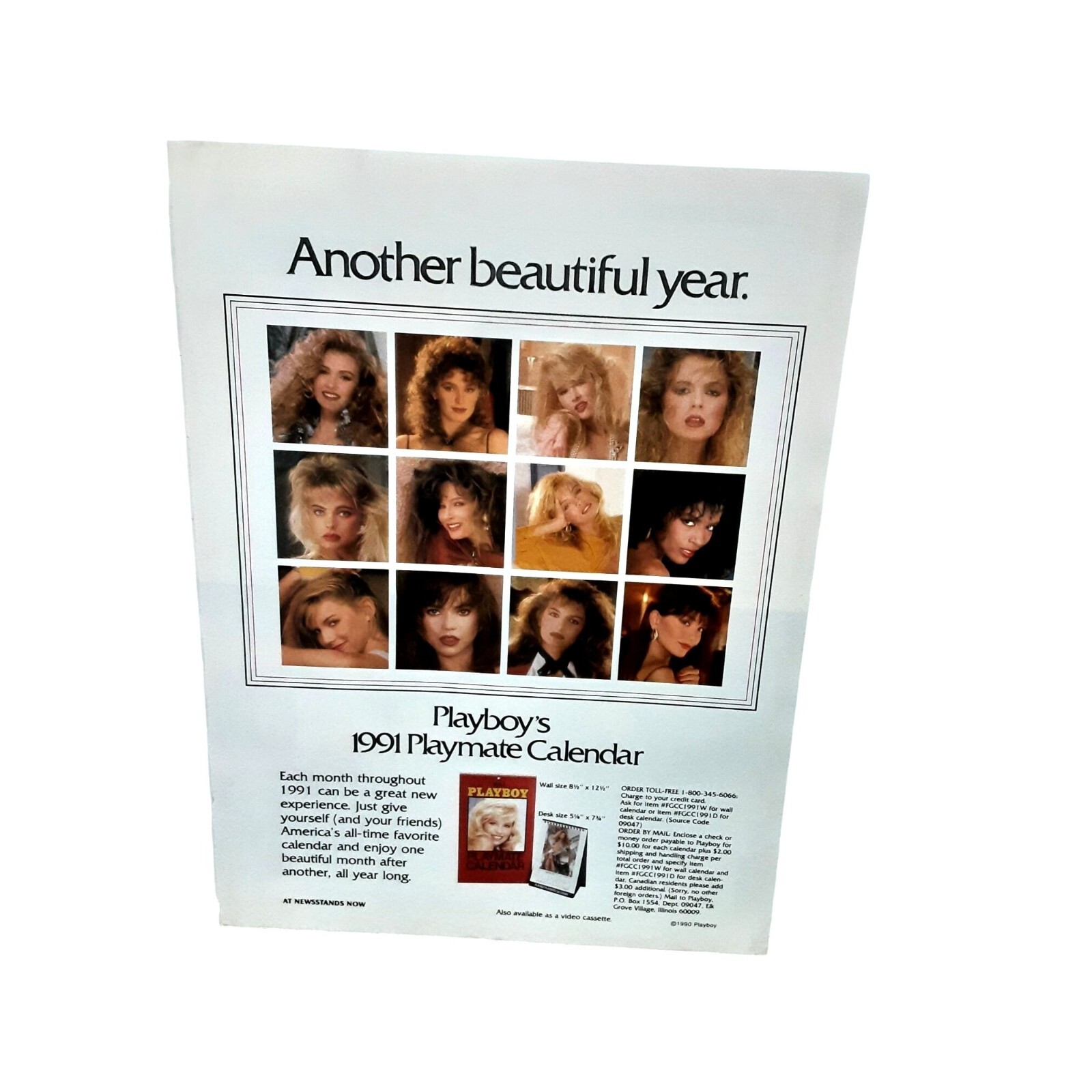 1990 1991 Playboy Playmate Calendar AD Original Print Ad vintage 90s eBay