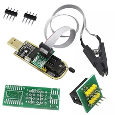 SOIC8 SOP8 Flash Chip IC Test Clips Socket Adpter CH341A Programmer 24 25 Series