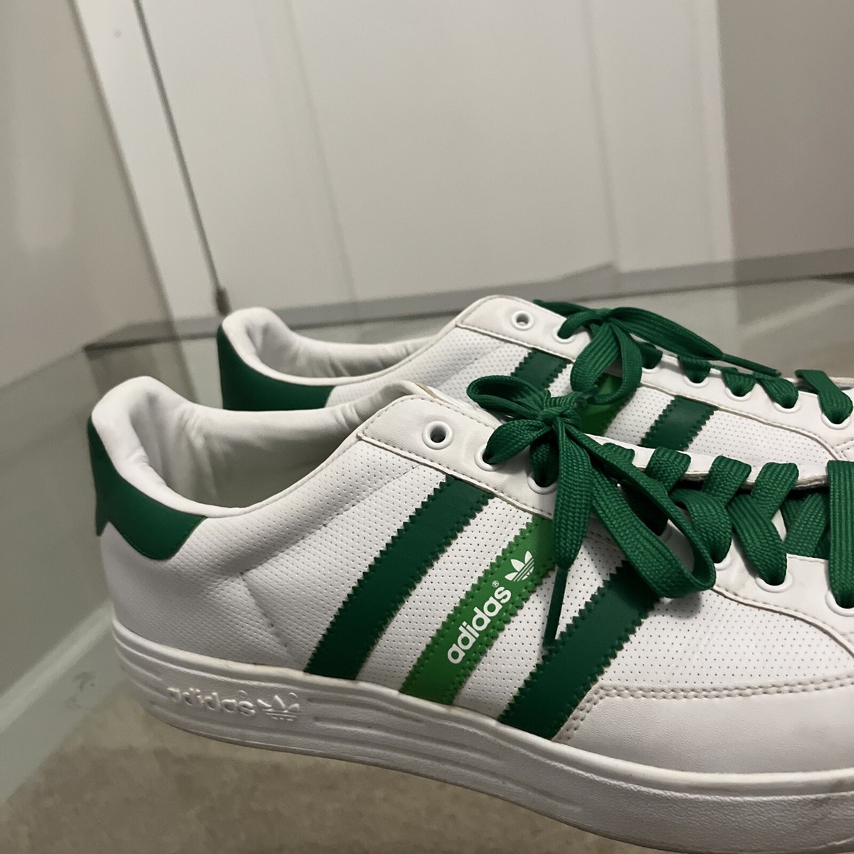 Adidas Ilie Nastase White Green Tennis Shoes 2007 673946 Mens Size