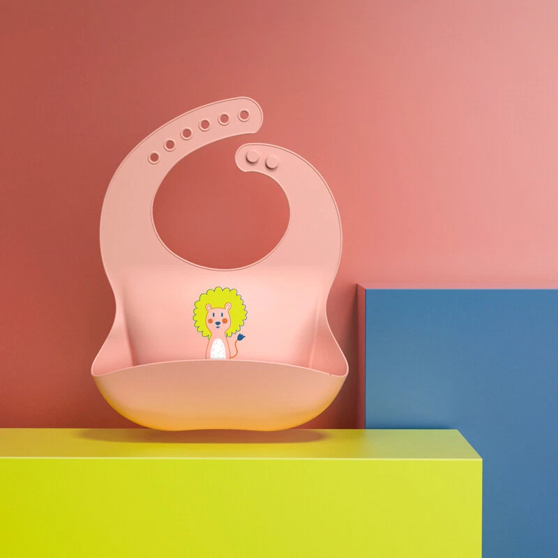 Silicone Baby Bibs Cartoon Feeding Food Catcher Waterproof Comfortable *SALE* - Image 4 of 4