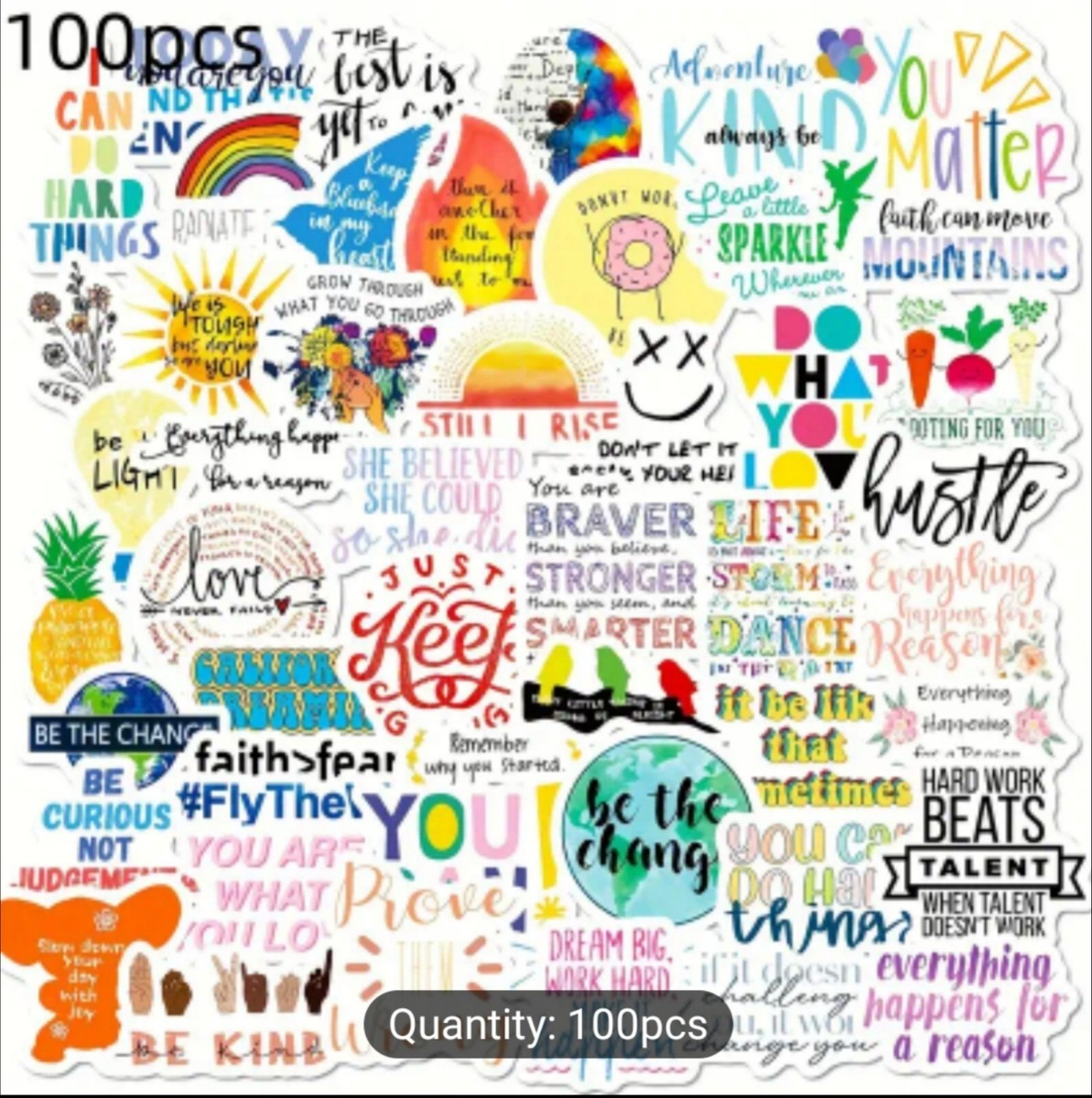 20 PCS Mini Inspirational Quotes Sayings Stickers BRAND NEW