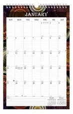 2026 Wall Calendar Spiral-bound Twin-Wire Binding - 12 Months 11" x 17" 09